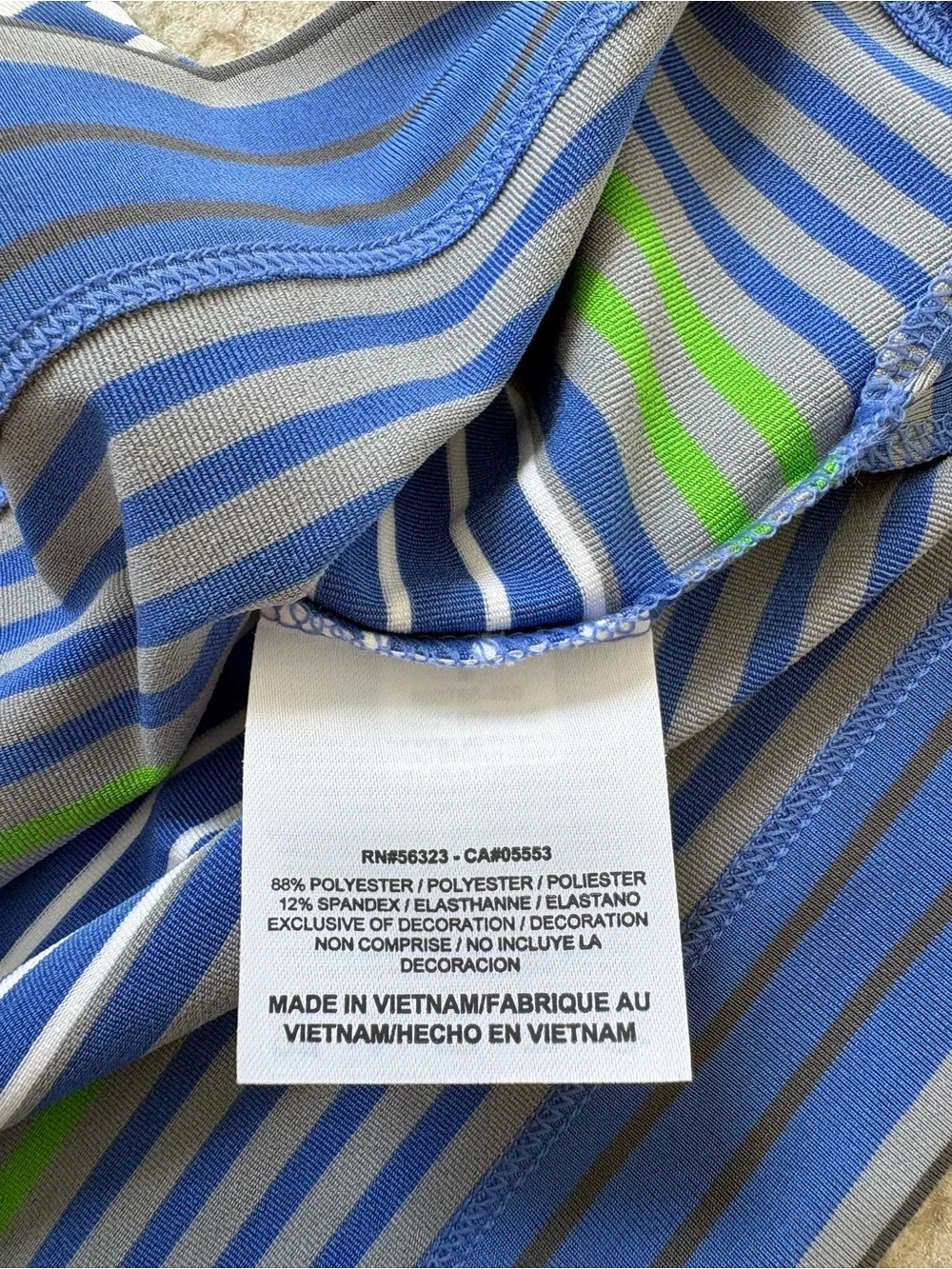Nike Golf Dri-fit blue striped polo shirt sz M outdoor gorpcore moisture wicking - Picture 5 of 9